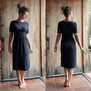 Elegant Banana Republic Tie Front Midi Dress XS